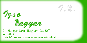 izso magyar business card
